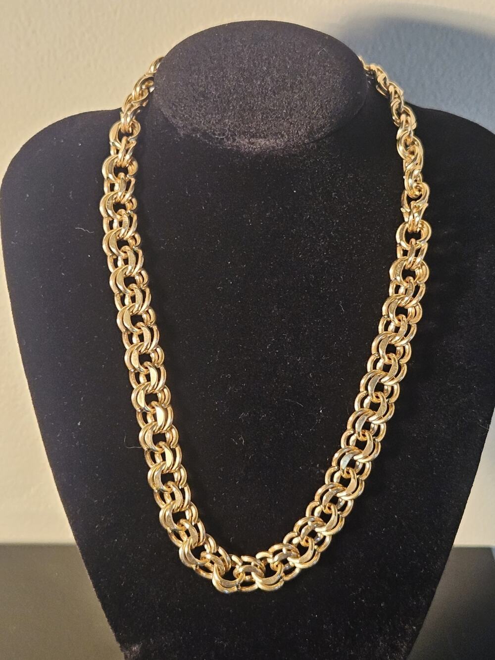 Link Gold-Tone Double-Ring Chain Necklace
